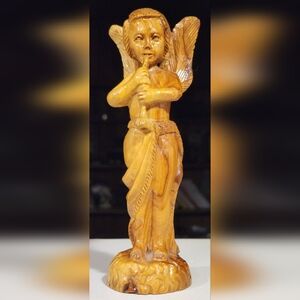 Carved Olive Wood Angel